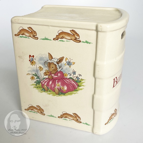 Royal Dalton Bunnykins Savings Bank Porcelain Peter Rabbit Book Vintage 80s - Picture 10 of 15